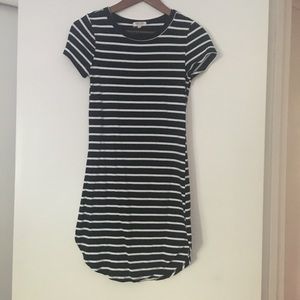 Black and white stripped dress